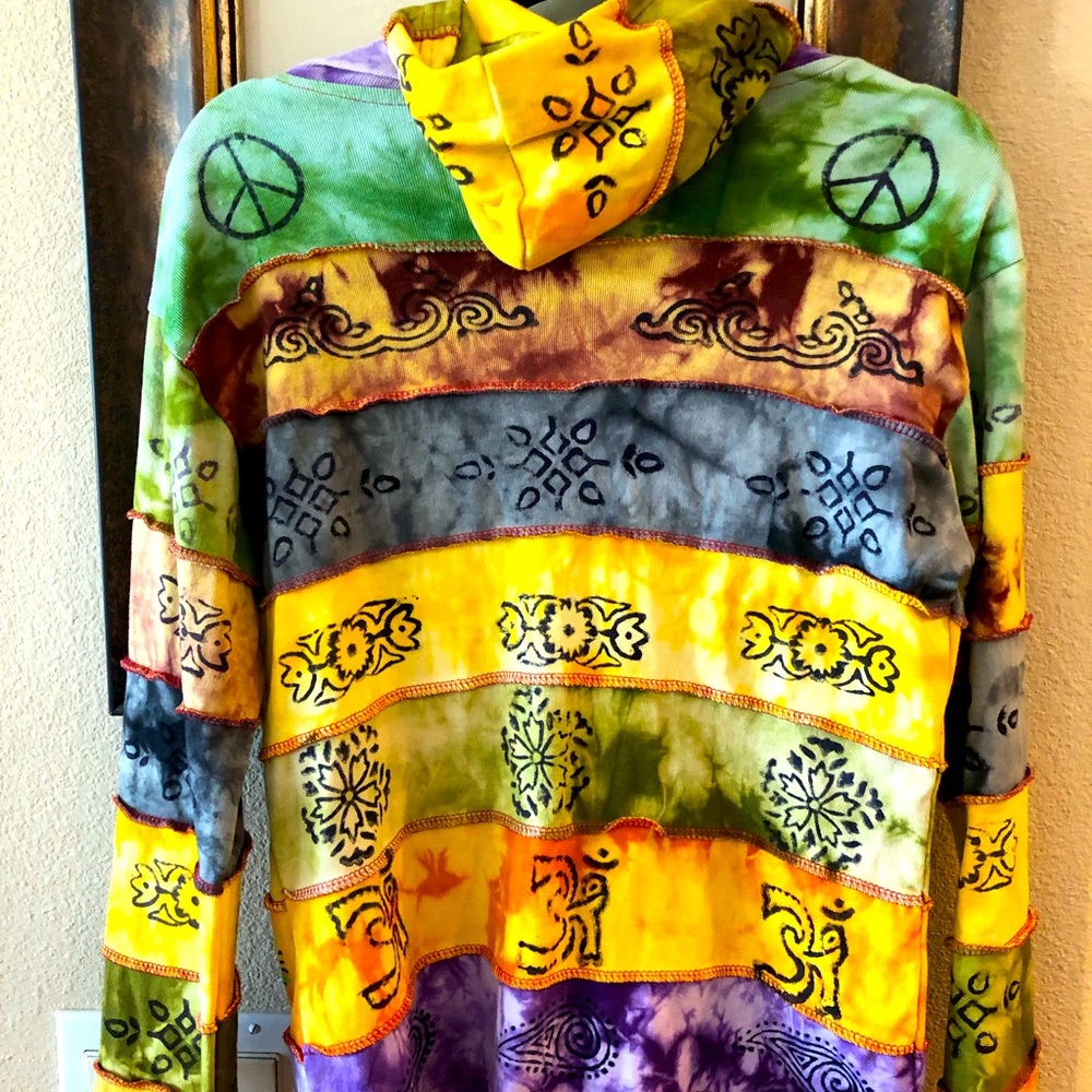 Boho hand painted hoodie